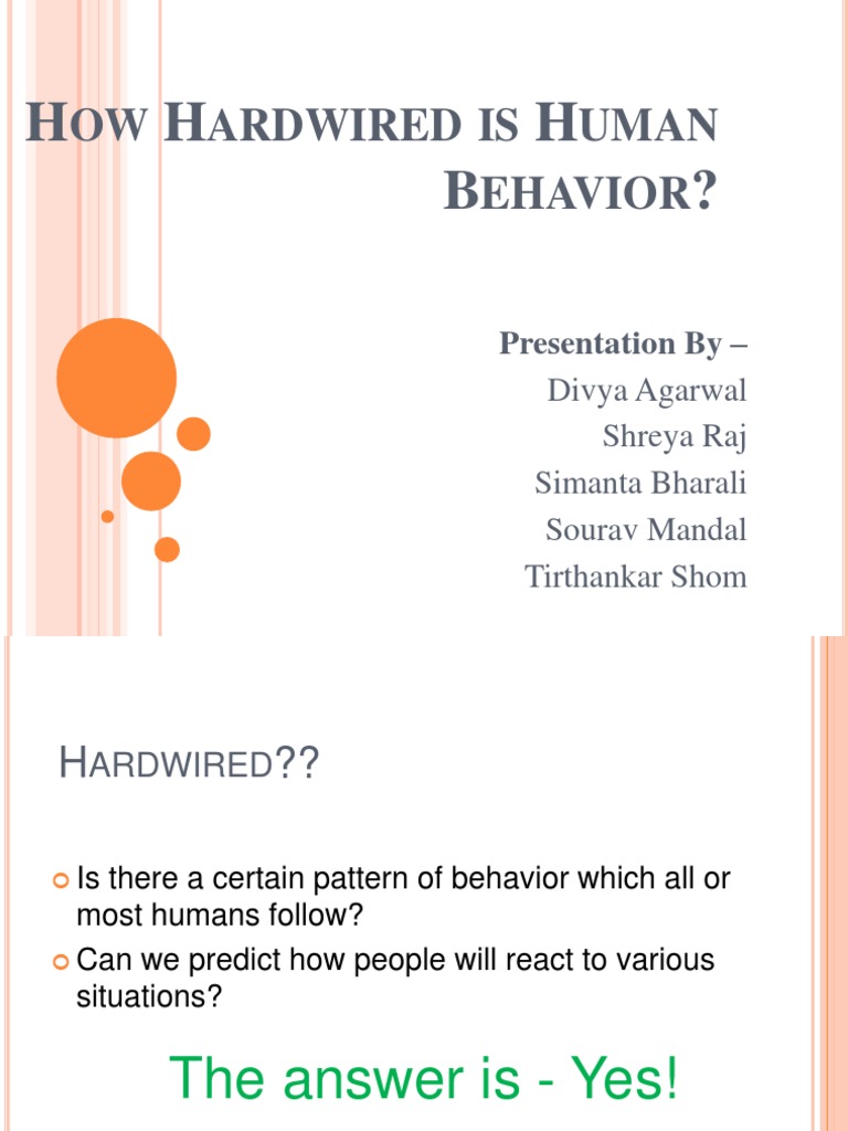 3 basic human instincts are we hardwired pdf